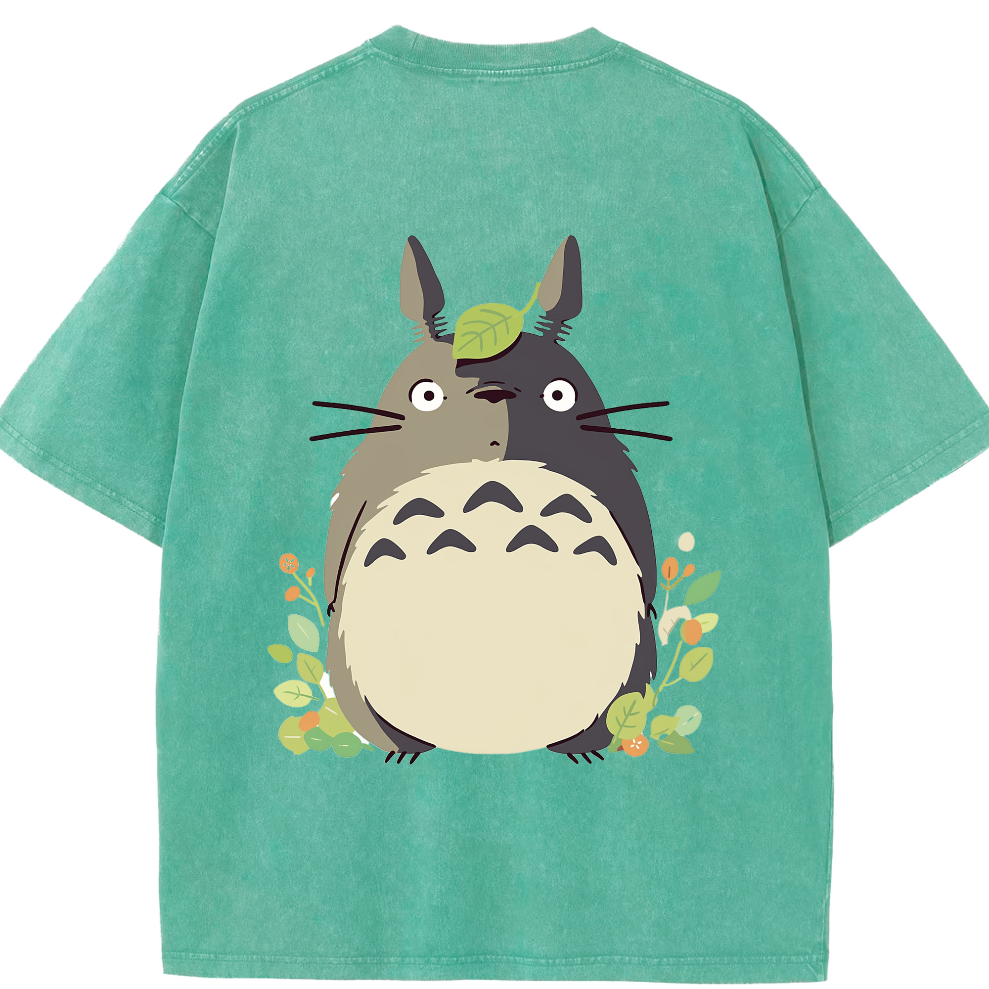 （画像用） となりのトトロ 草壁メイ 草壁サツキ My Neighbor Totoro Satsuki Kusakabe Mei Kusakabe 綿100% ヴィンテージ風 半袖Tシャツ（背面プリント）